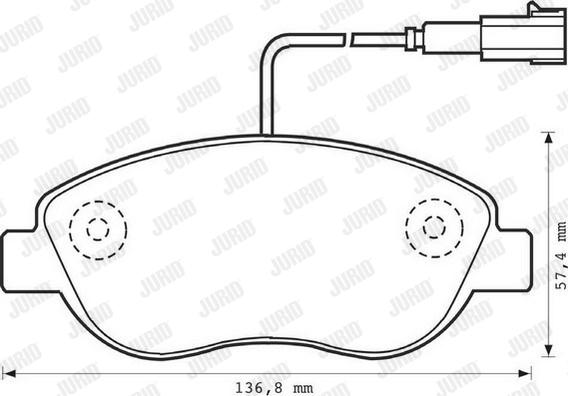 Jurid 573075JC - Brake Pad Set, disc brake parts5.com