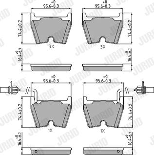 Jurid 573195J - Brake Pad Set, disc brake www.parts5.com