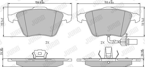 Jurid 573196J - Set placute frana,frana disc www.parts5.com