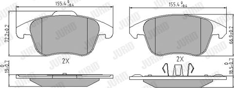 Jurid 573193J - Bremsbelagsatz, Scheibenbremse www.parts5.com