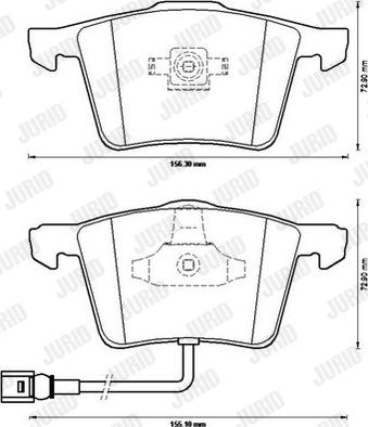 Jurid 573197JC - Тормозные колодки, дисковые, комплект www.parts5.com