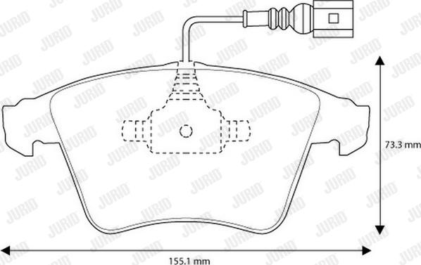 Jurid 573160JC - Komplet pločica, disk-kočnica www.parts5.com