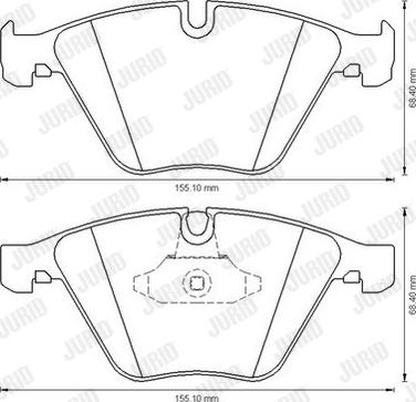 Jurid 573181J - Тормозные колодки, дисковые, комплект www.parts5.com