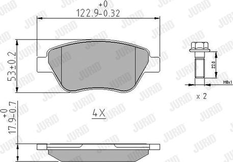 Jurid 573170J - Brake Pad Set, disc brake www.parts5.com