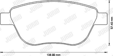 Jurid 573171J - Тормозные колодки, дисковые, комплект www.parts5.com