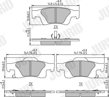 Jurid 573860J - Brake Pad Set, disc brake parts5.com