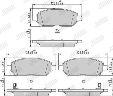 Jurid 573805J - Bremsbelagsatz, Scheibenbremse www.parts5.com