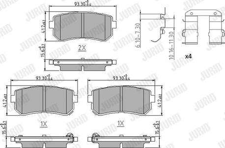 Jurid 573830J - Set placute frana,frana disc www.parts5.com