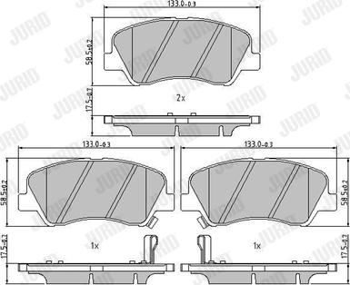 Jurid 573368J - Brake Pad Set, disc brake www.parts5.com