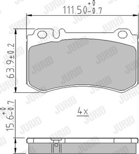 Jurid 573302J - Комплект спирачно феродо, дискови спирачки www.parts5.com