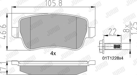 Jurid 573307J - Set placute frana,frana disc www.parts5.com