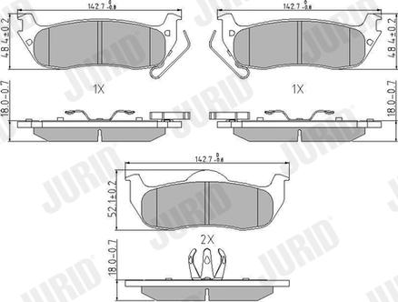 Jurid 573319J - Тормозные колодки, дисковые, комплект www.parts5.com