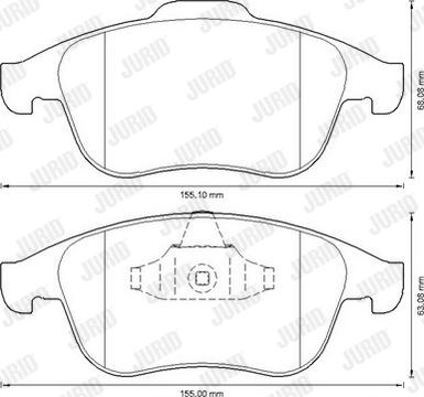 Jurid 573316JC - Sada brzdových destiček, kotoučová brzda www.parts5.com