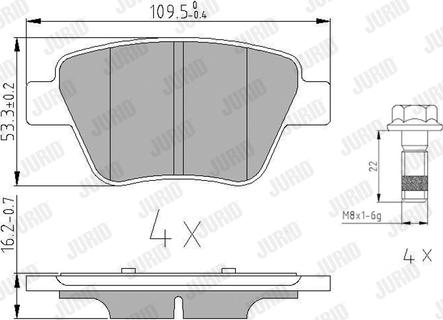 Jurid 573312J - Set placute frana,frana disc www.parts5.com