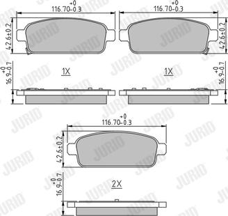 Jurid 573335J - Brake Pad Set, disc brake parts5.com