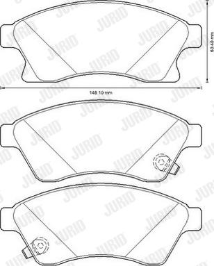 Jurid 573332JC - Bremsbelagsatz, Scheibenbremse www.parts5.com