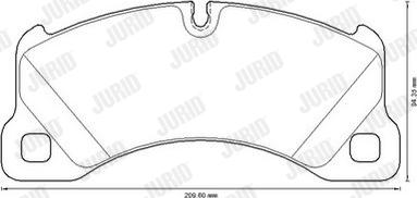 Jurid 573329JC - Тормозные колодки, дисковые, комплект www.parts5.com