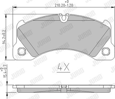 Jurid 573329J - Brake Pad Set, disc brake parts5.com