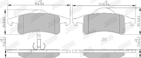 Jurid 573374J - Brake Pad Set, disc brake parts5.com