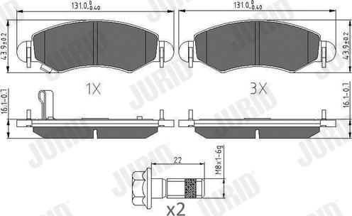 Jurid 573378J - Fren balata seti, diskli fren www.parts5.com