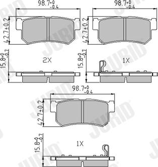 Jurid 573377J - Set placute frana,frana disc www.parts5.com