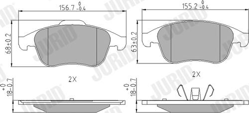 Jurid 573243J - Kit de plaquettes de frein, frein à disque www.parts5.com