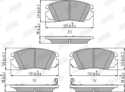 Jurid 573269J - Brake Pad Set, disc brake www.parts5.com