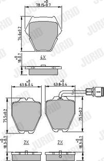 Jurid 573208J - Brake Pad Set, disc brake parts5.com