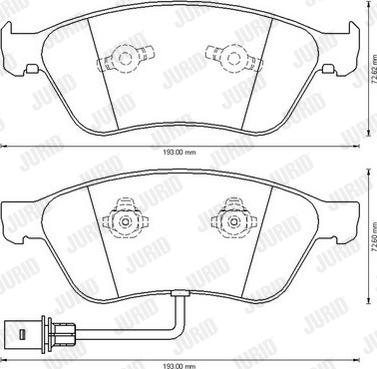 Jurid 573207J - Set placute frana,frana disc www.parts5.com