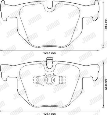 Jurid 573285J - Тормозные колодки, дисковые, комплект www.parts5.com