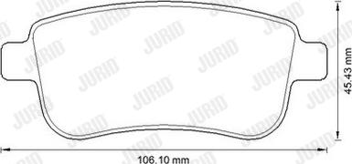 Jurid 573286J - Комплект спирачно феродо, дискови спирачки www.parts5.com