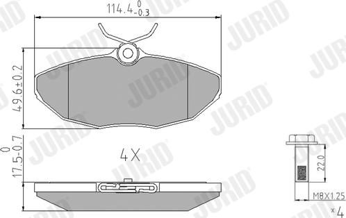 Jurid 573237J - Set placute frana,frana disc www.parts5.com