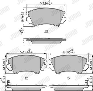 Jurid 573270J - Brake Pad Set, disc brake www.parts5.com