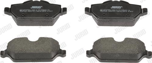 Jurid 573755J - Тормозные колодки, дисковые, комплект www.parts5.com