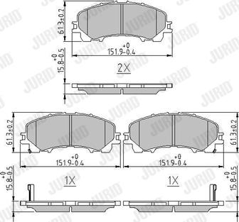 Jurid 573789J - Brake Pad Set, disc brake www.parts5.com