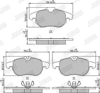 Jurid 573723J - Kit de plaquettes de frein, frein à disque www.parts5.com