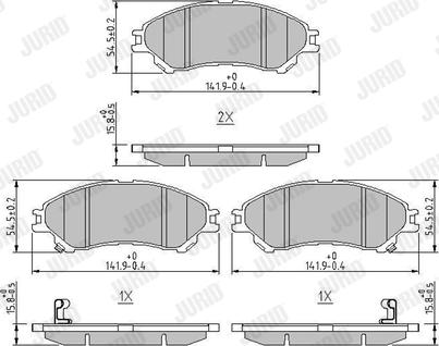 Jurid 573777J - Brake Pad Set, disc brake www.parts5.com