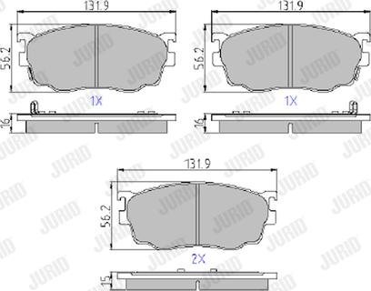 Jurid 572444J - Set placute frana,frana disc www.parts5.com