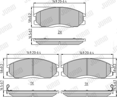 Jurid 572453J - Brake Pad Set, disc brake www.parts5.com