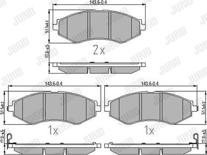 Jurid 572407J - Brake Pad Set, disc brake www.parts5.com