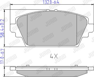 Jurid 572428J - Sada brzdových destiček, kotoučová brzda www.parts5.com