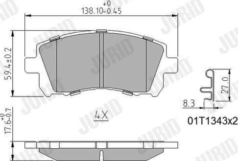 Jurid 572423J - Komplet pločica, disk-kočnica www.parts5.com