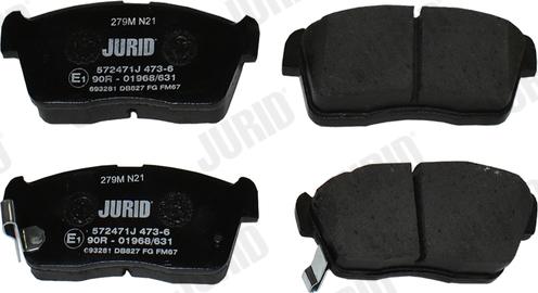 Jurid 572471J - Brake Pad Set, disc brake www.parts5.com