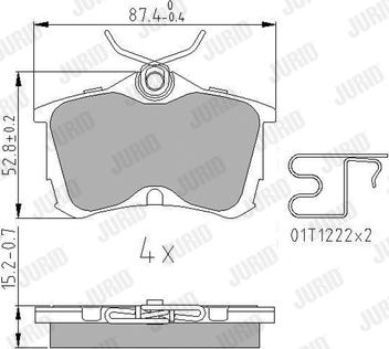 Jurid 572478J - Kit de plaquettes de frein, frein à disque www.parts5.com