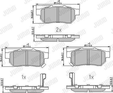 Jurid 572473J - Σετ τακάκια, δισκόφρενα www.parts5.com