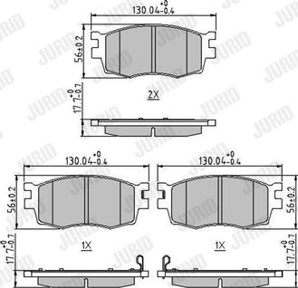 Jurid 572593J - Set placute frana,frana disc www.parts5.com