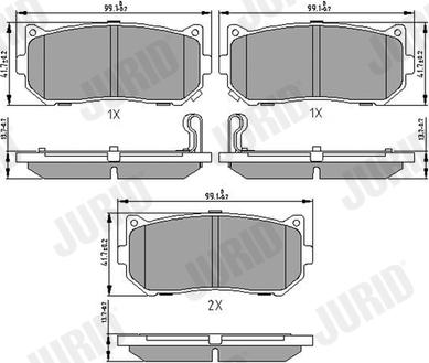 Jurid 572556J - Set placute frana,frana disc www.parts5.com