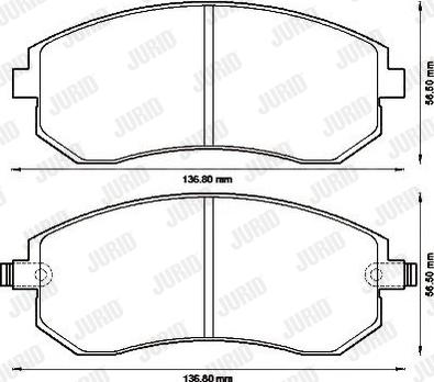 Jurid 572550J - Bremsbelagsatz, Scheibenbremse www.parts5.com