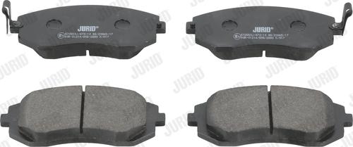 Jurid 572550J - Тормозные колодки, дисковые, комплект www.parts5.com