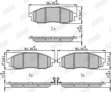 Jurid 572551J - Brake Pad Set, disc brake parts5.com